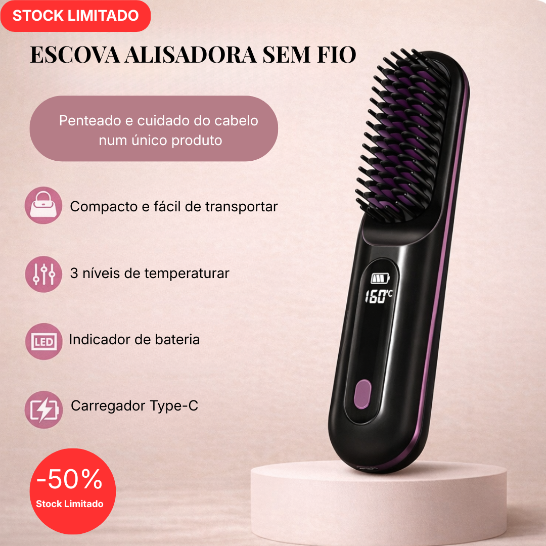 Beauty Vibes - Escova Alisadora Sem Fios